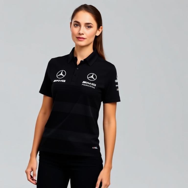 Camisa Polo Preta Mercedes - AMG Petronas Formula One Team